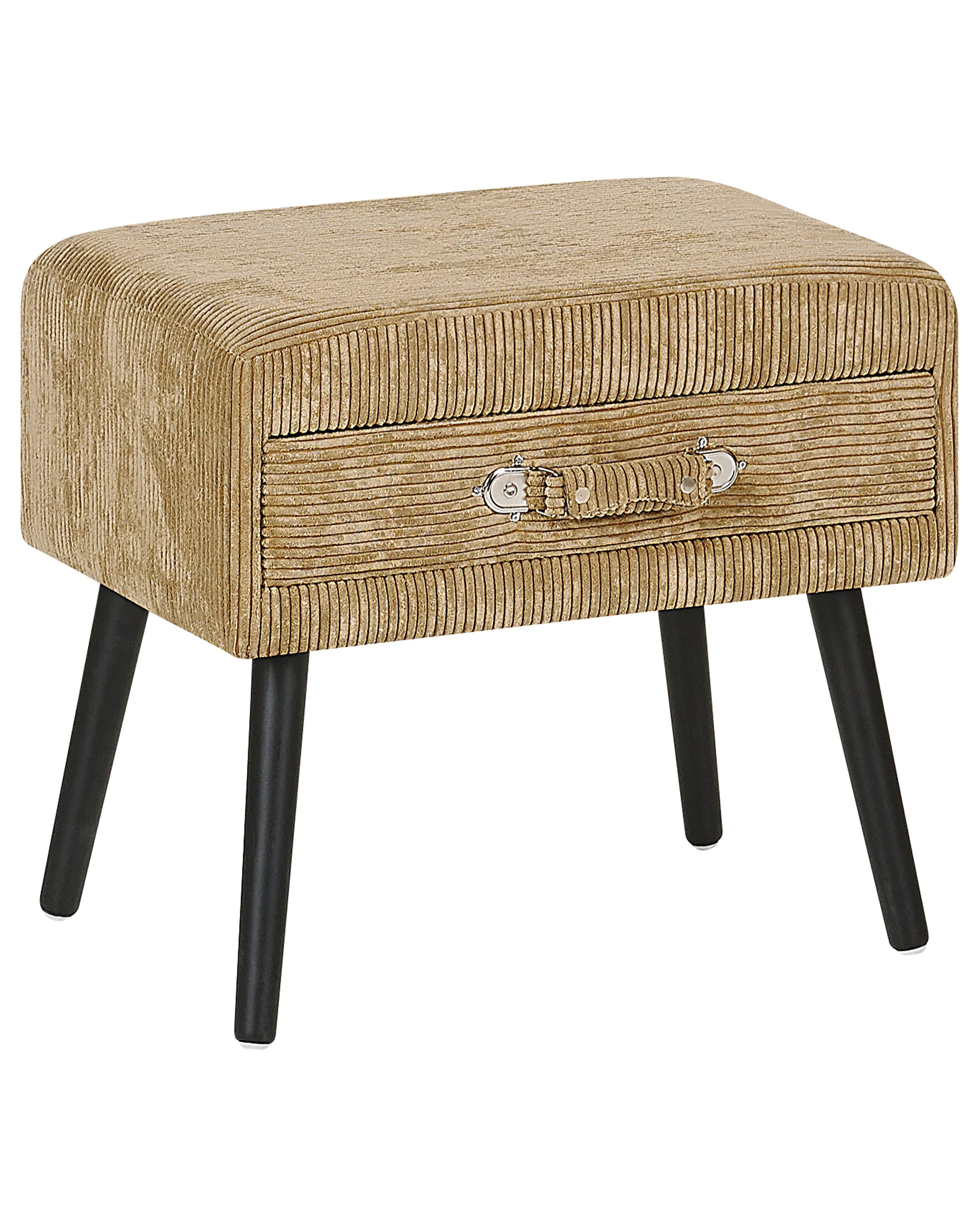 Nachtkastje met 1 lade EUROSTAR Corduroy Zandbeige