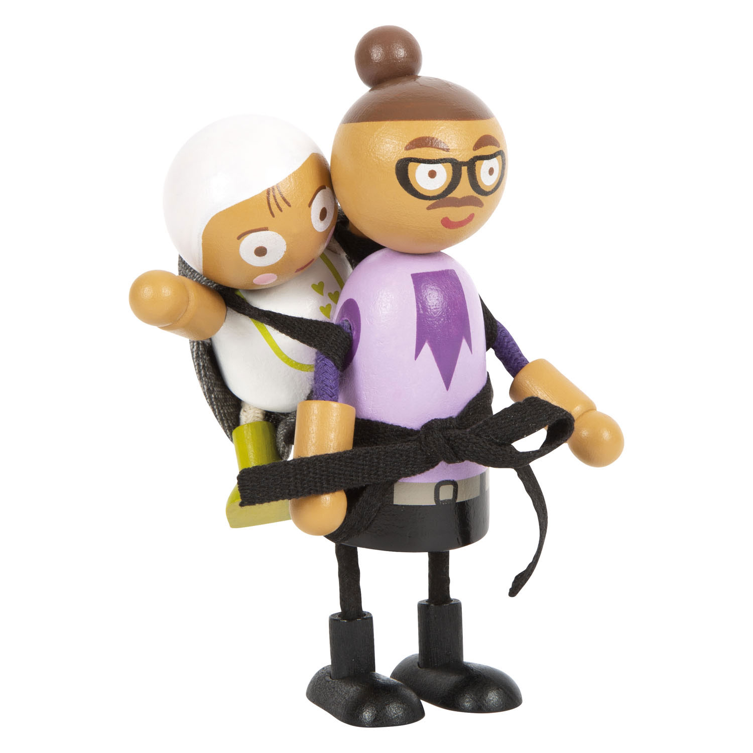 Small Foot - Houten Buigzame Poppenfamilie met Baby, 8st.