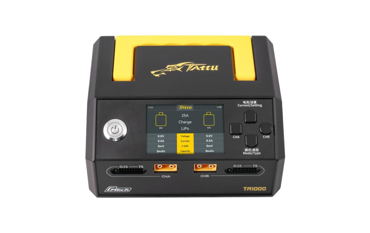 Dual-Ladegerät TA1000 2x 500W 1-7S, G-Tech<br>Universelles AC Ladegerät für 1-7S LiPo Akkus