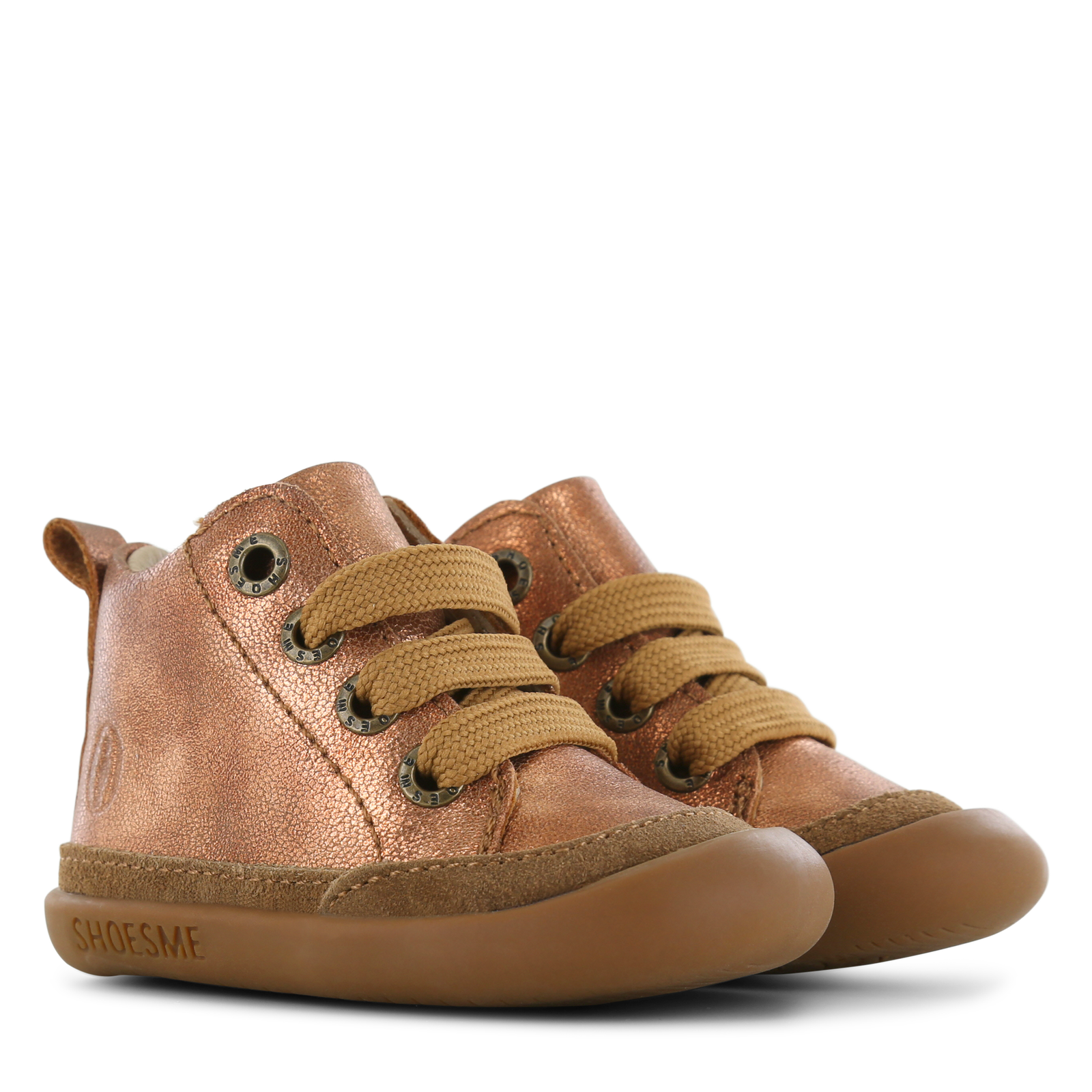 Shoesme metallic bronzen bootie Leer, Microleer | Sale