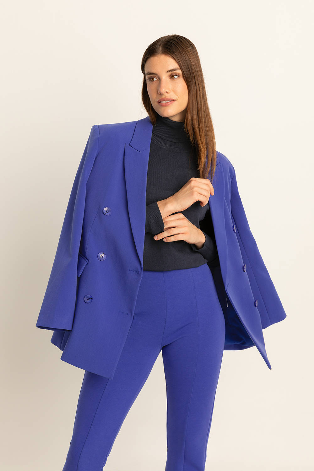 Expresso rechtvallende blazer blauw