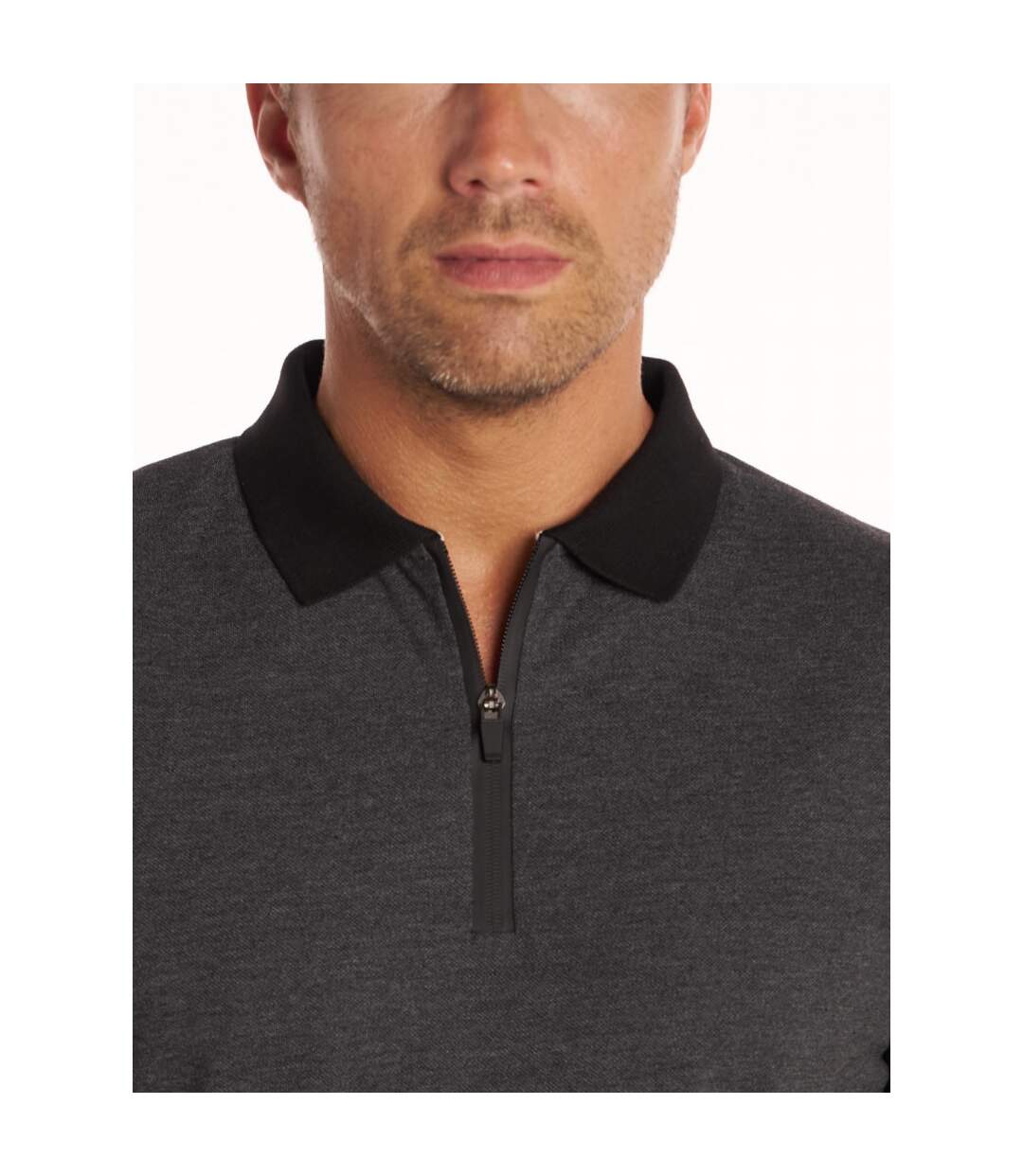 Polo manches longues à zip