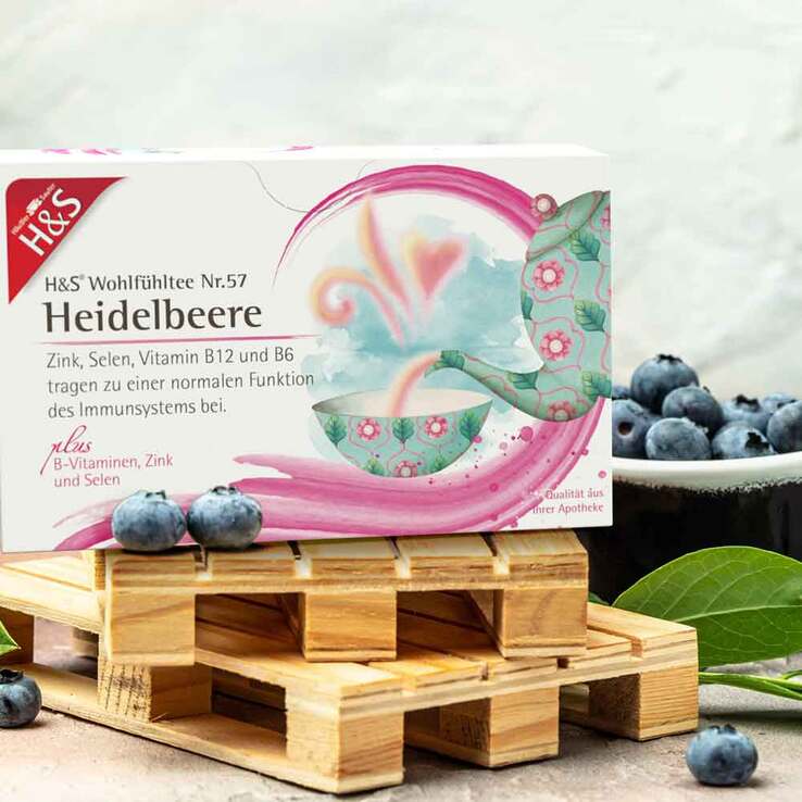 H&S Heidelbeere mit B-Vitaminen Zink und Selen Fbeutel , 20X2.5 g
