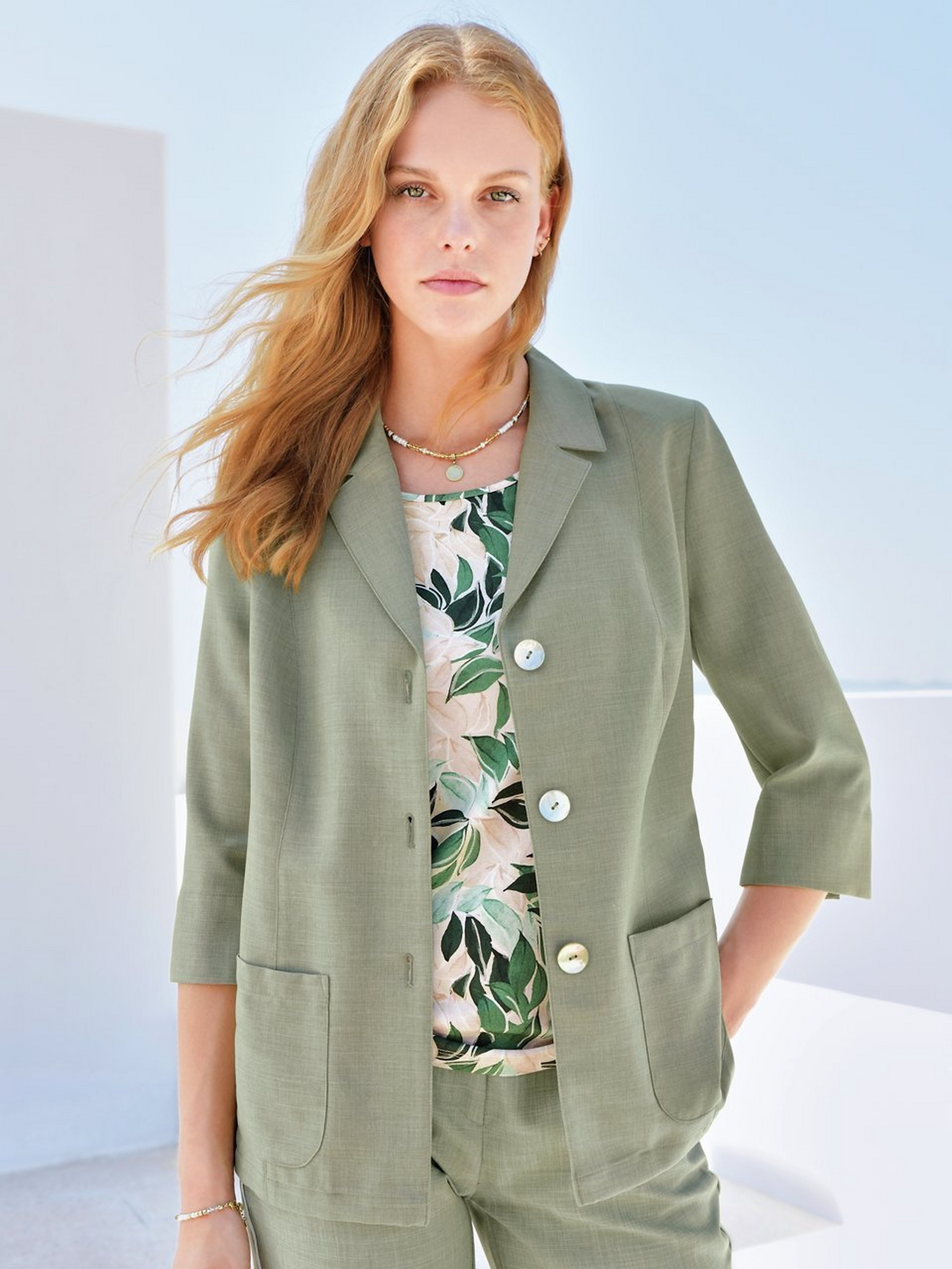 Blusen-Blazer mit Revers­kragen
