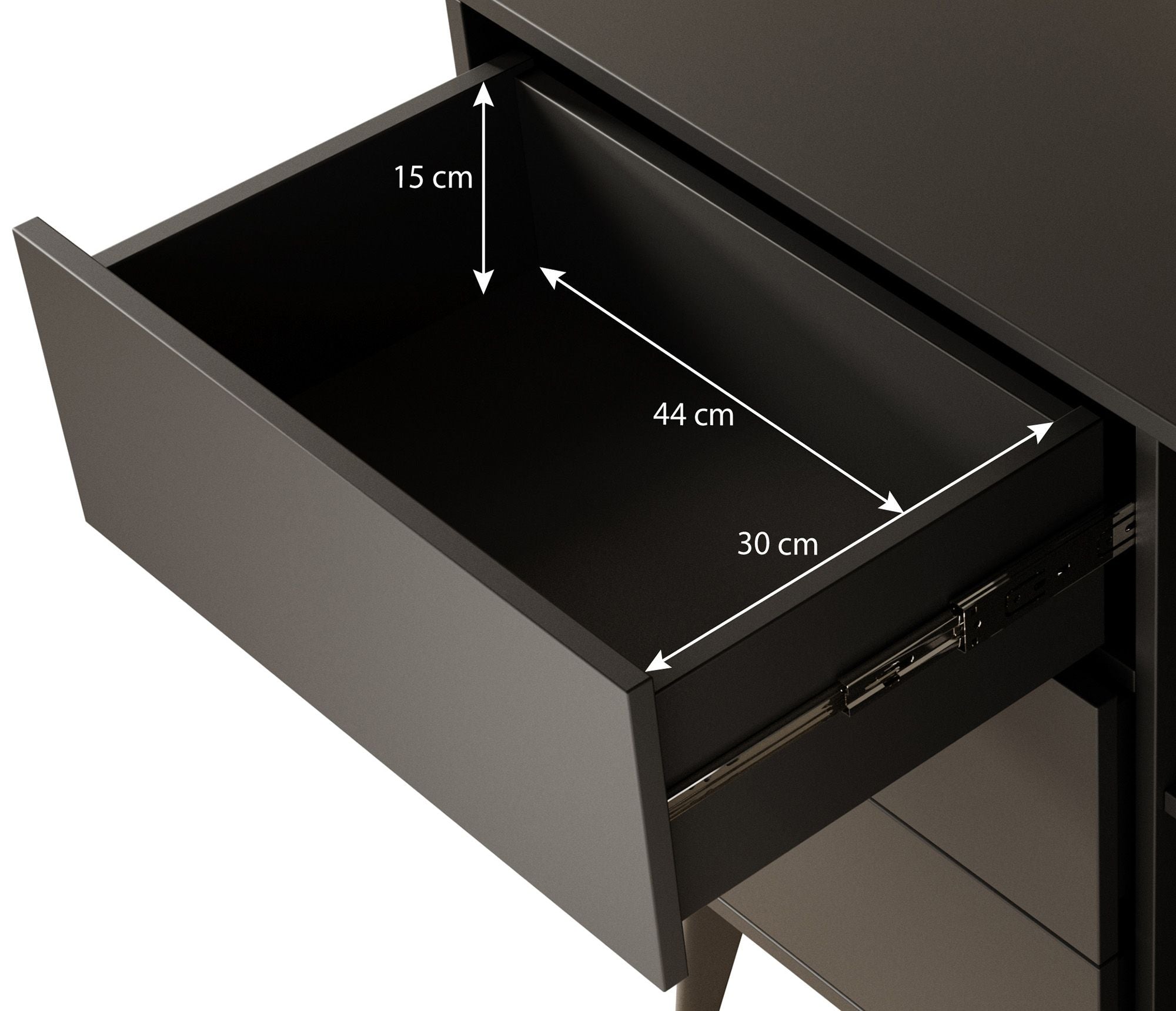 Palladium - Dressoir - Eiken/zwart - 104x39x83 cm