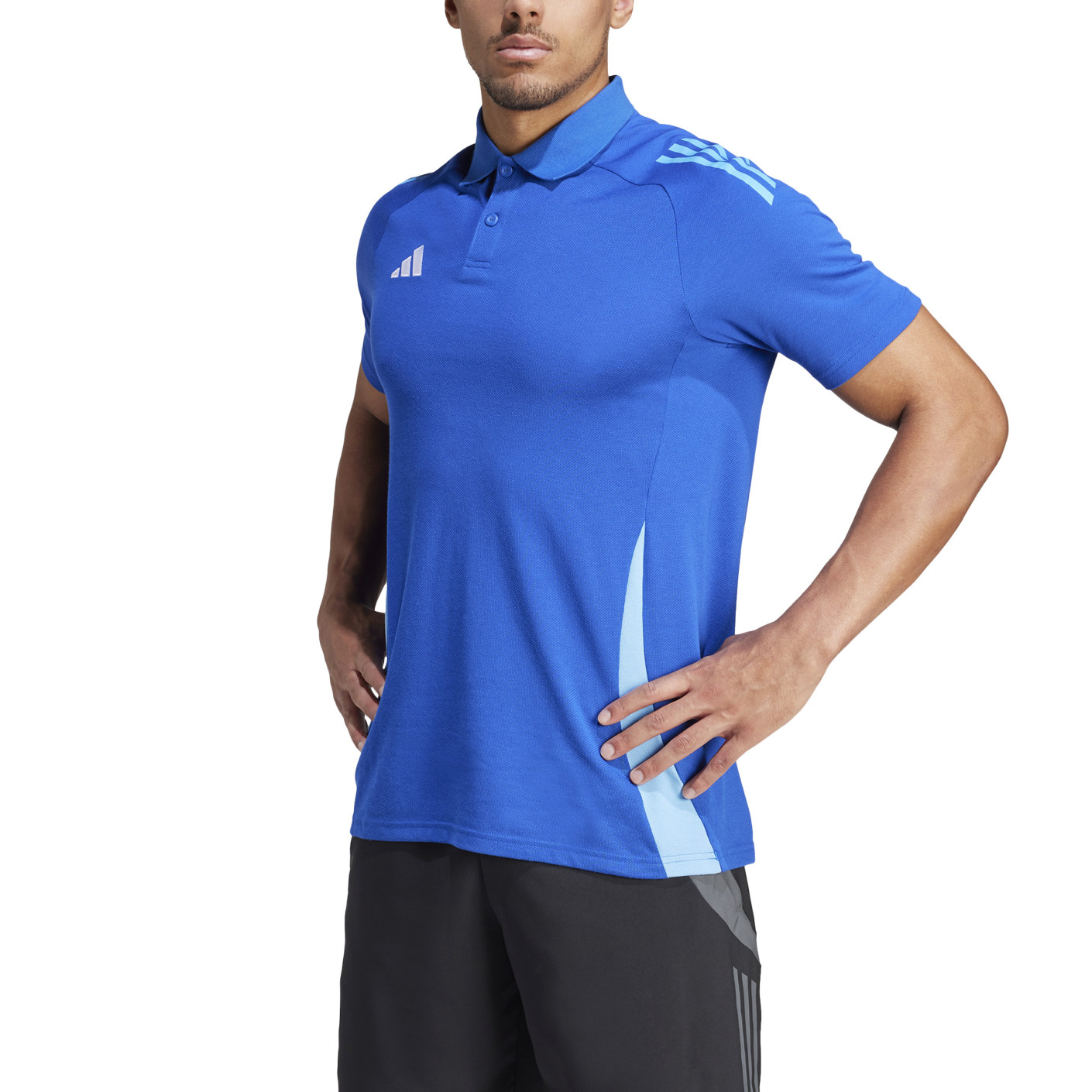 Adidas Tiro 24 Competition Polo Blauw Lichtblauw