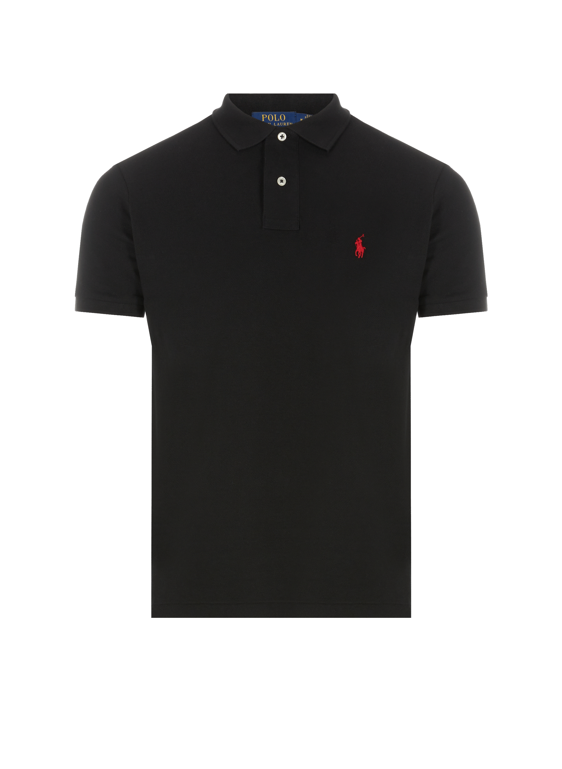 Polo slim-fit en coton piqué | Noir