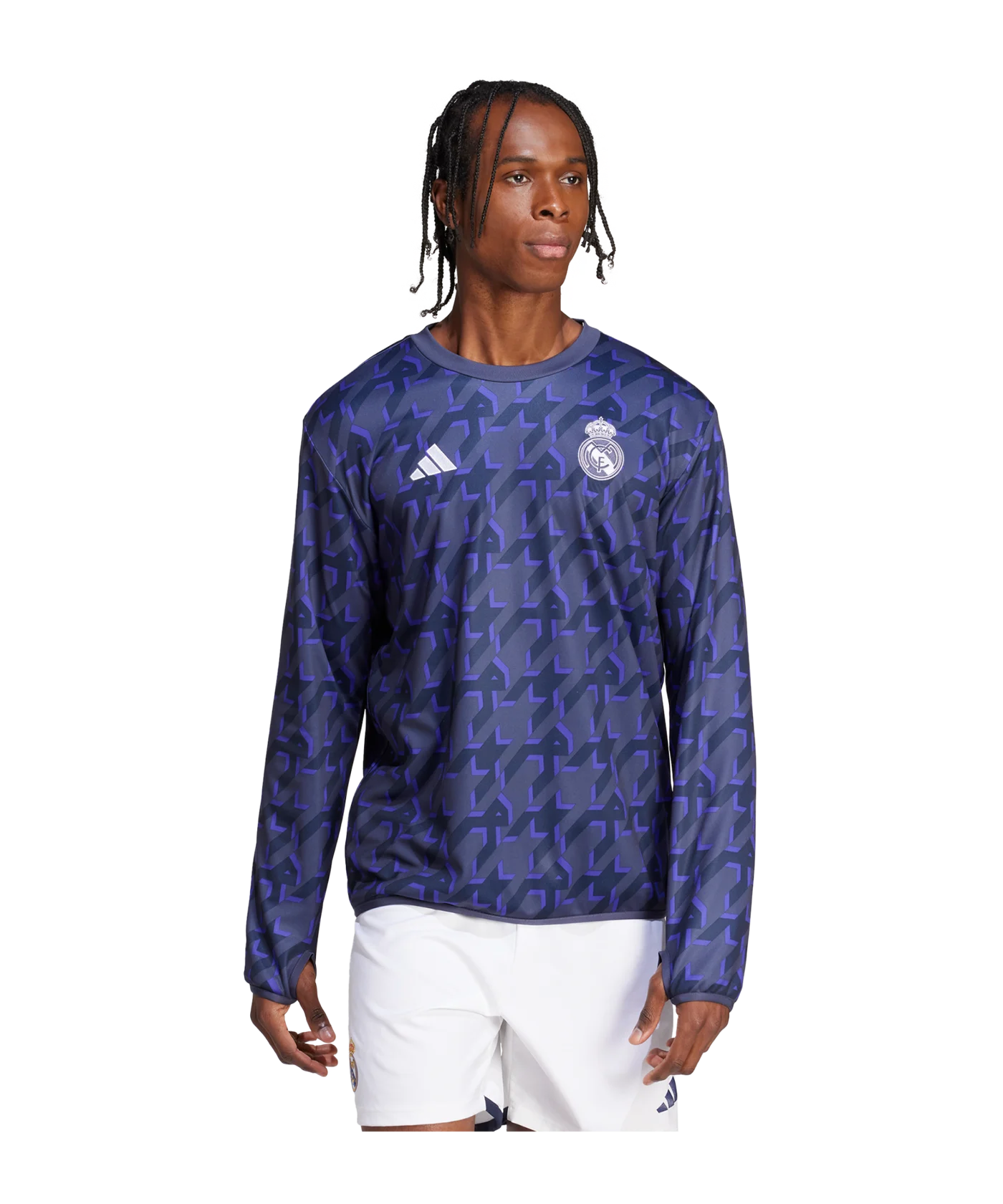 adidas Real Madrid Prematch Warmtop 2023/2024 Blau
