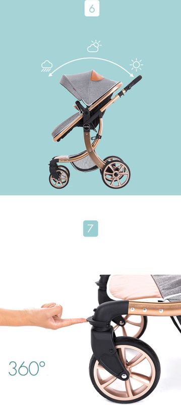 Bellaby - Nieuwe Luxe Kinderwagen - Zwart - Aluminium