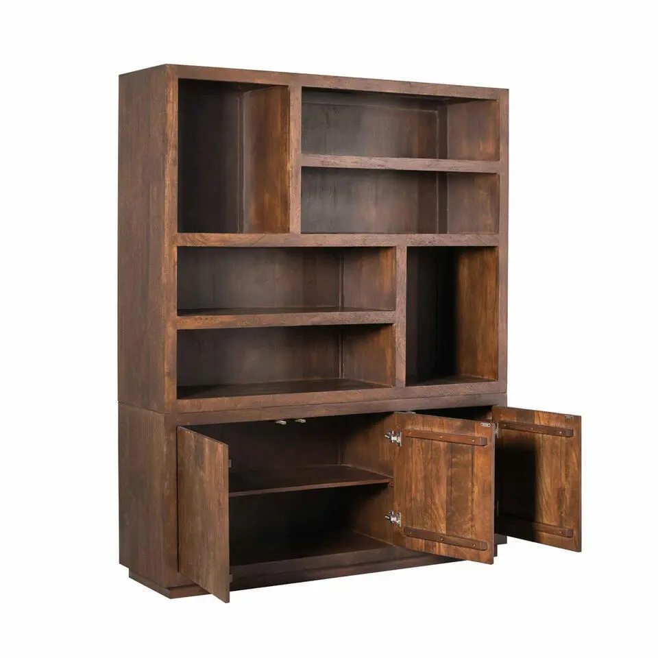 Vakkenkast Bruin Hout - 160x45x200cm - Brussel