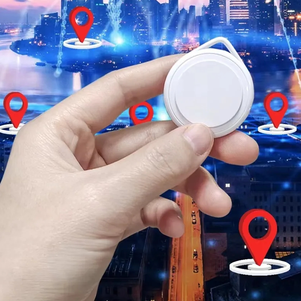 Bluetooth Keyfinder Smart Tracker Tag für iOS mit Apple Find My Network (inkl. Batterie CR2032) - Schwarz