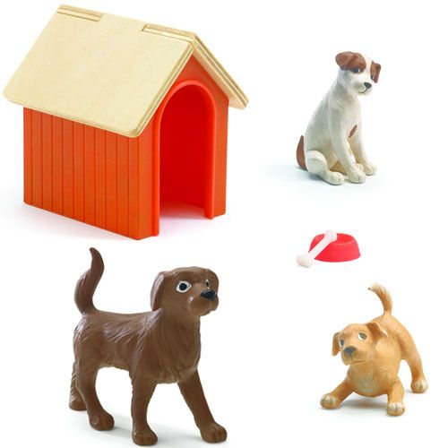 Djeco poppenhuis honden - 3 stuks DJ07818