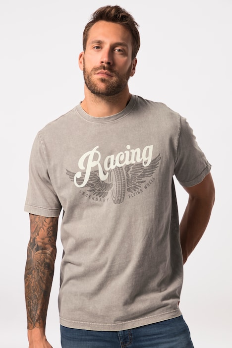 T-Shirt, Halbarm, Vintage Look, Brustprint, bis 8 XL