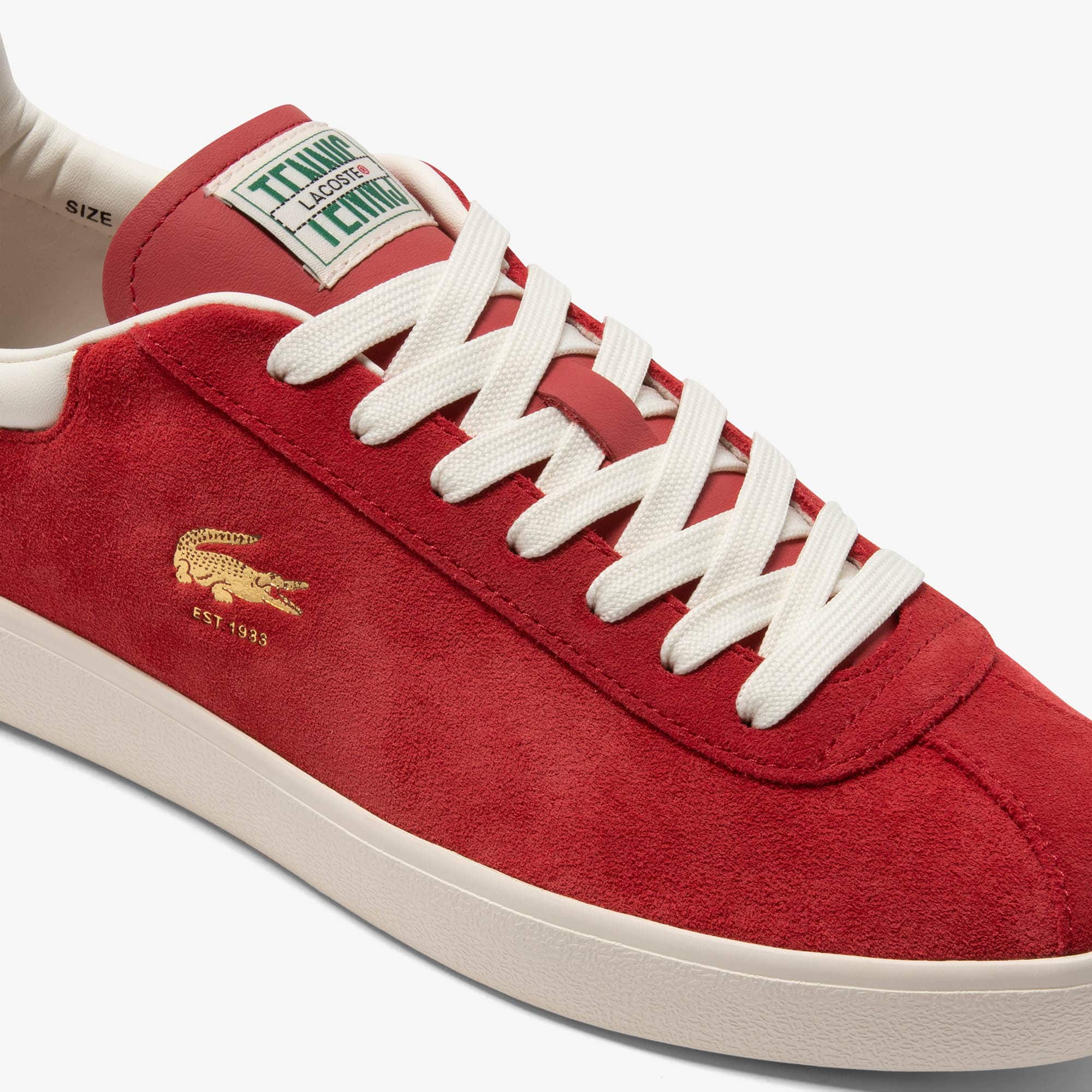Sneakers Baseshot femme en cuir velours premium Sneakers - RED - Lacoste - Femme
