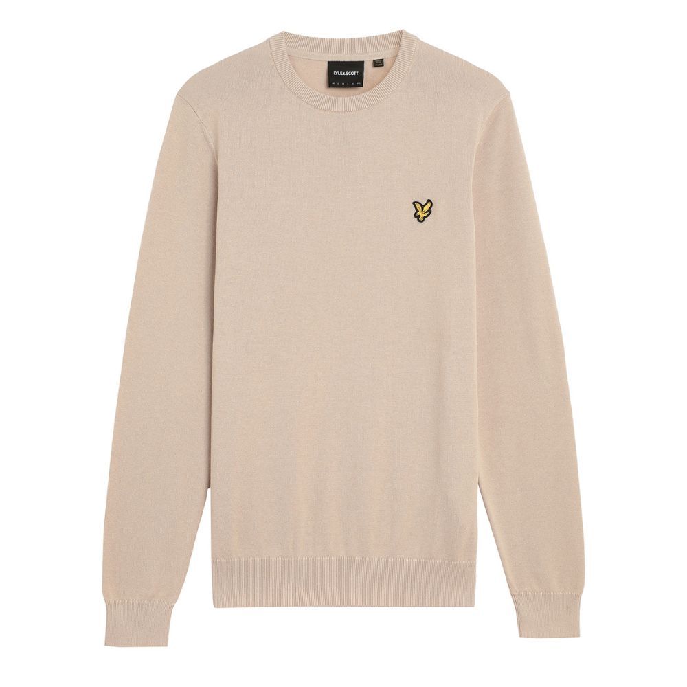 Crew Neck Genser Herre Beige