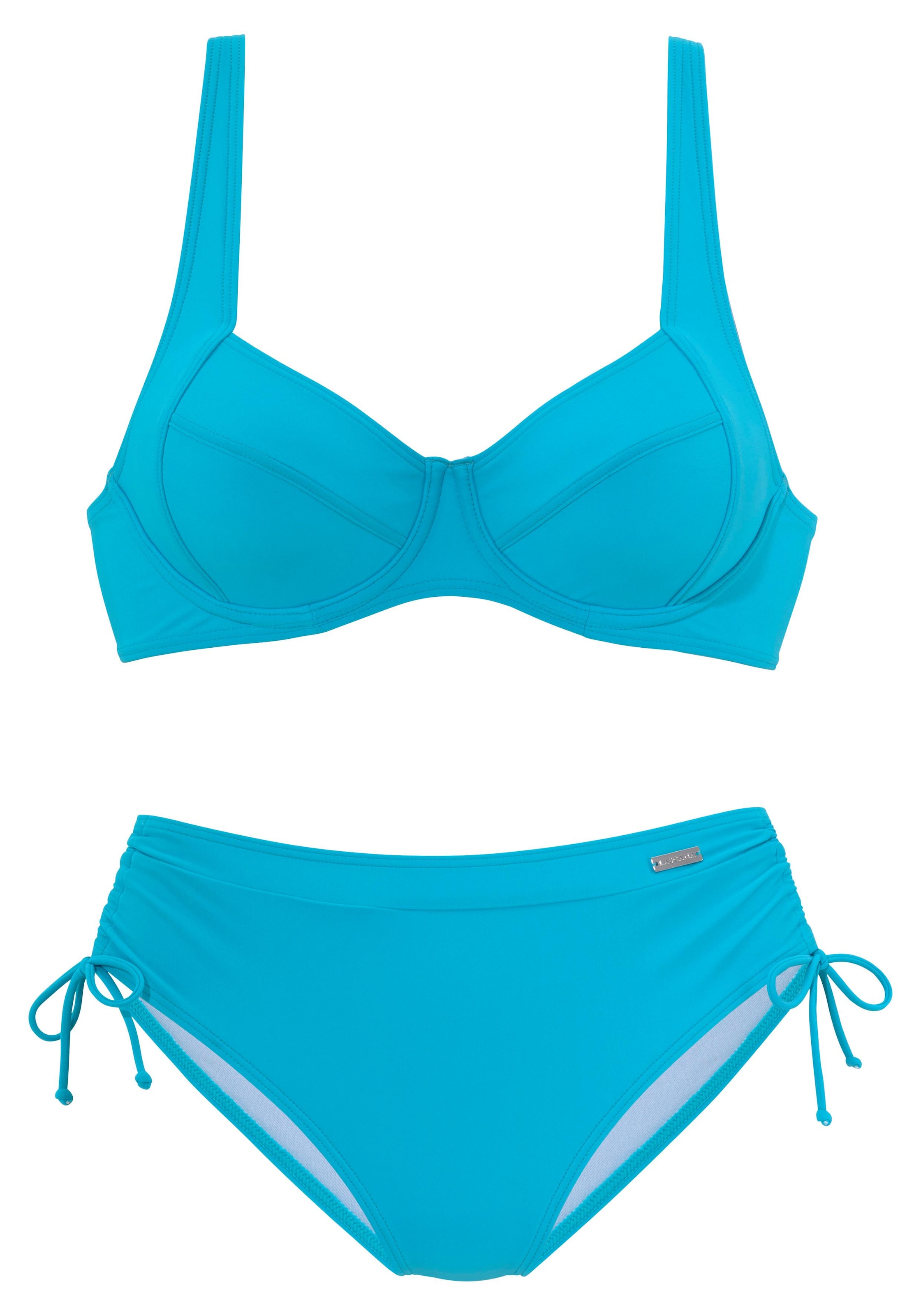 LASCANA Bügel-Bikini mit seitlich geraffter Bikinihose