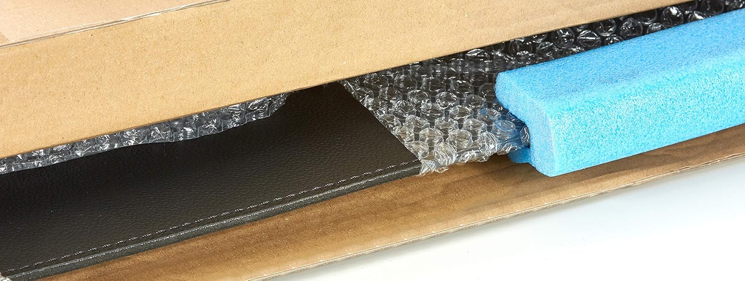 Schreibtischunterlage 680 x 490 mm Leder mit Kantenschutz gewinkelt / 90° abgewinkelt braun für USM HALLER TISCH