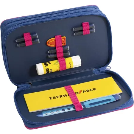 Eberhard Faber 577470 - Triple Decker Schüler-Etui mit Schmetterlingsmotiv