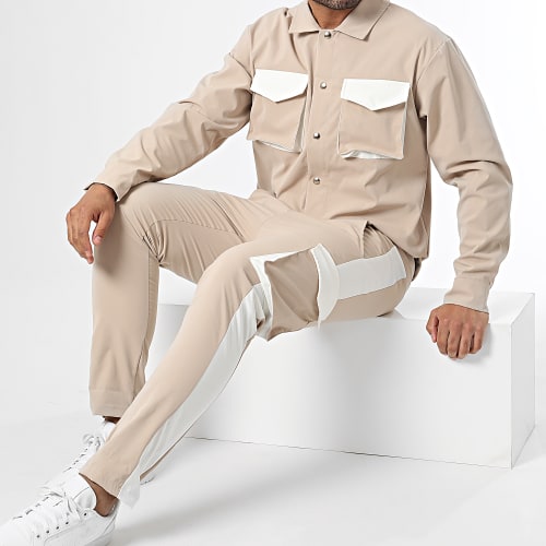 Ensemble Veste Et Pantalon Cargo Beige