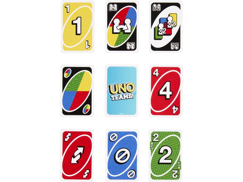Mattel Spiele Kartenspiel UNO Teams Kartenspiel für Familienabende