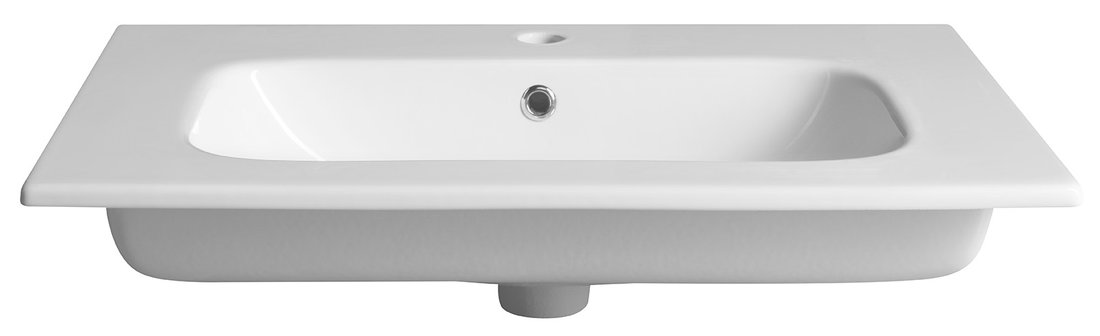 Sapho Piedra keramische wastafel met kraangat 71x46.5cm wit glans