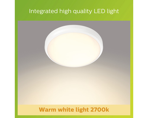LED buitenplafondlamp 6W 600 lm 2700k wit