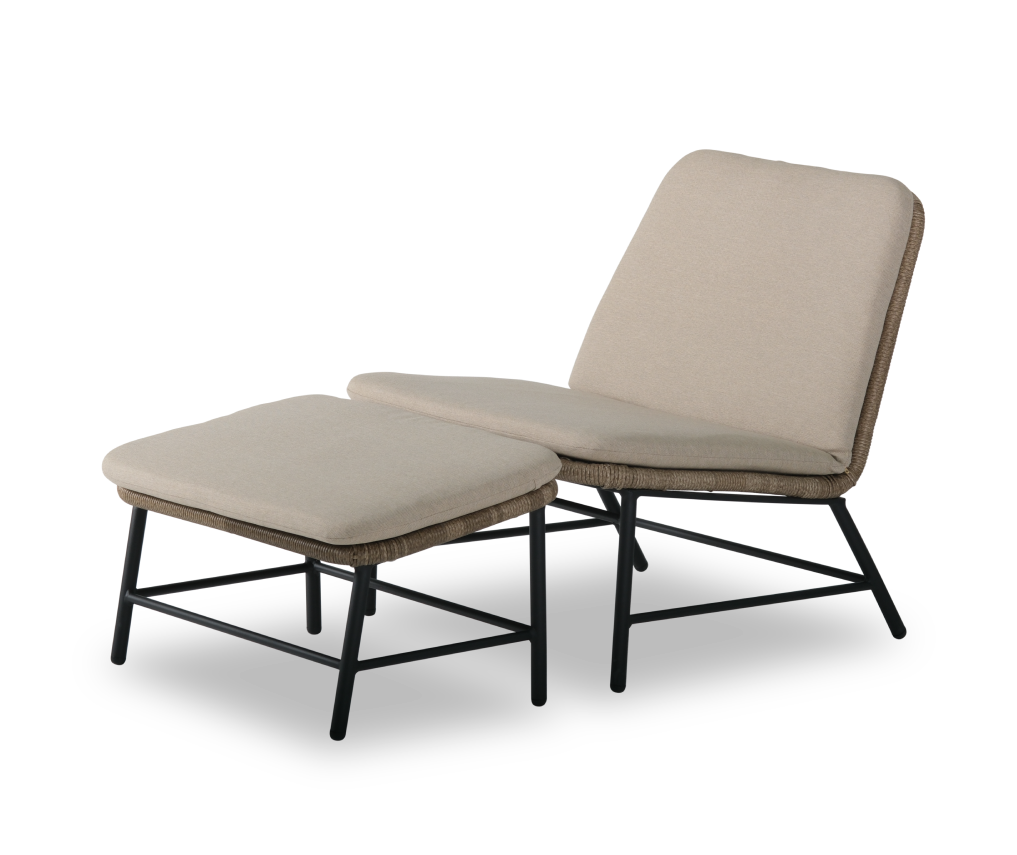 Chill-Dept. Sunbury relaxstoel met voetenbank - Roasted Nut