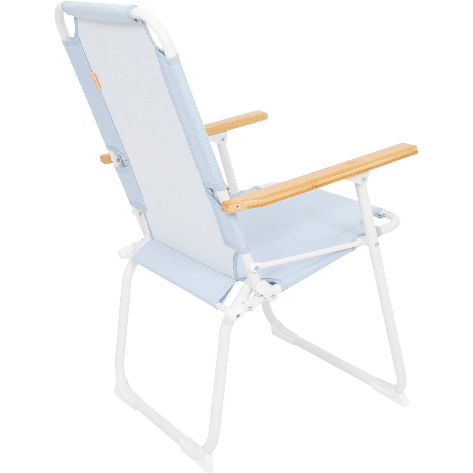 BO-CAMP Campingstuhl Mosset M Garten Klappstuhl Faltstuhl Faltbar Alu Holz 100kg Farbe: blau