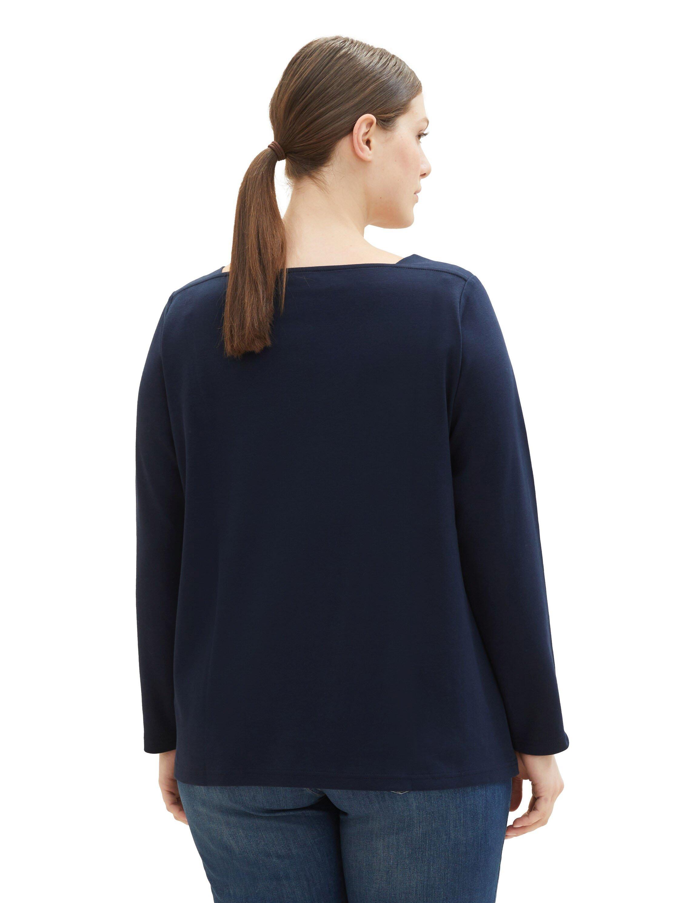 Langarmshirt mit Karreeausschnitt
