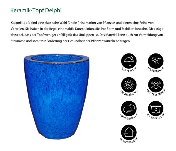 Dehner Keramik-Pflanztopf Delphi, konisch,