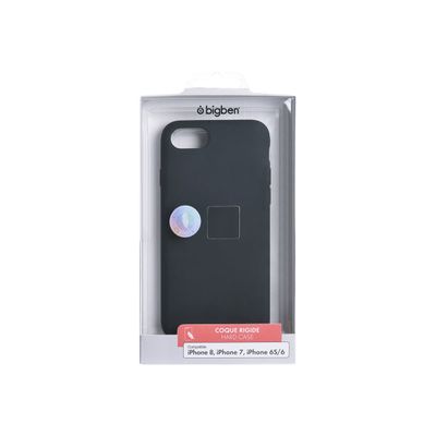 BigBen - Coque de protection pour iPhone 6/6S/7/8/SE - finition soft touch noir