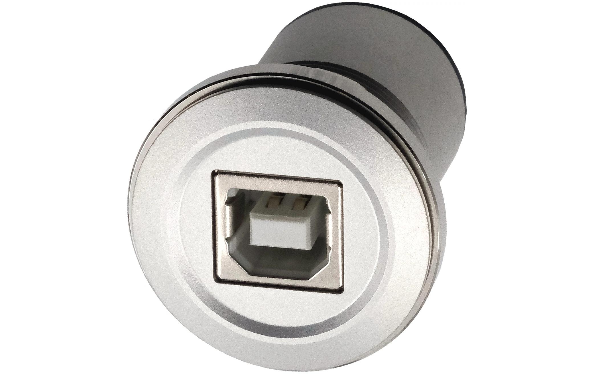 USB 2.0 Adapter Metall USB-B Buchse - USB-A BuchseEinbau-Adapter Metall USB-B Buchse zu USB-A Buchse, USB 2.0