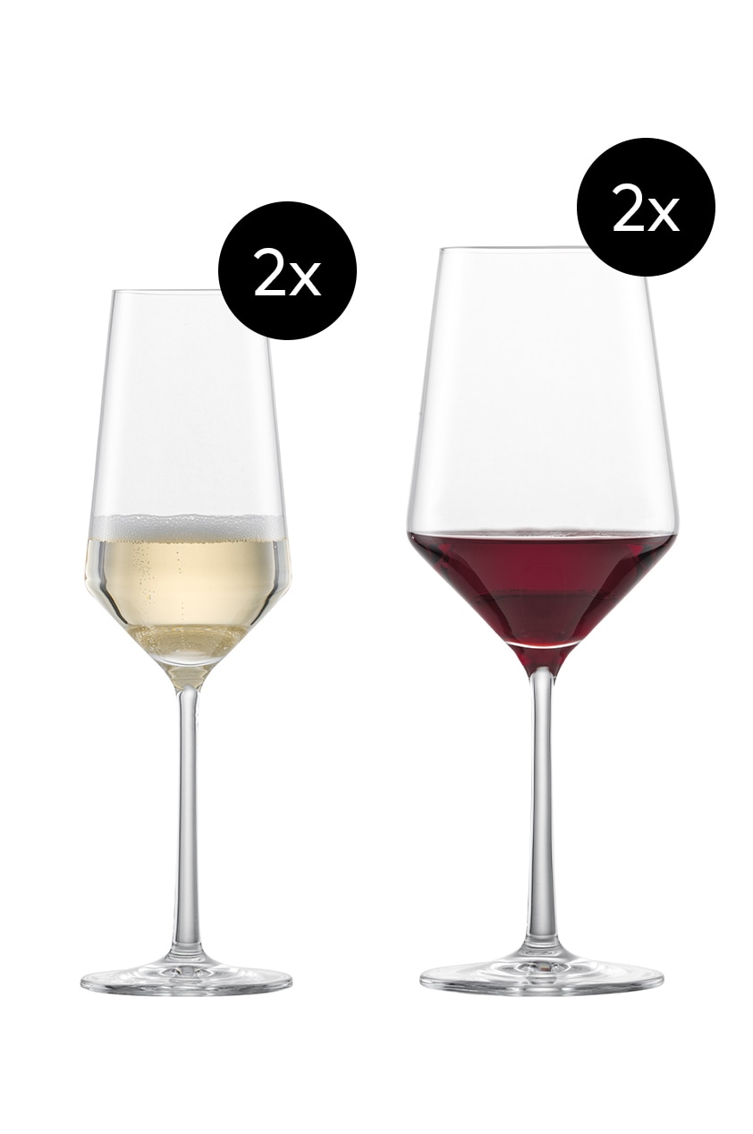 ZWIESEL GLAS Glas-Set PURE 4-teilig Kristallglas