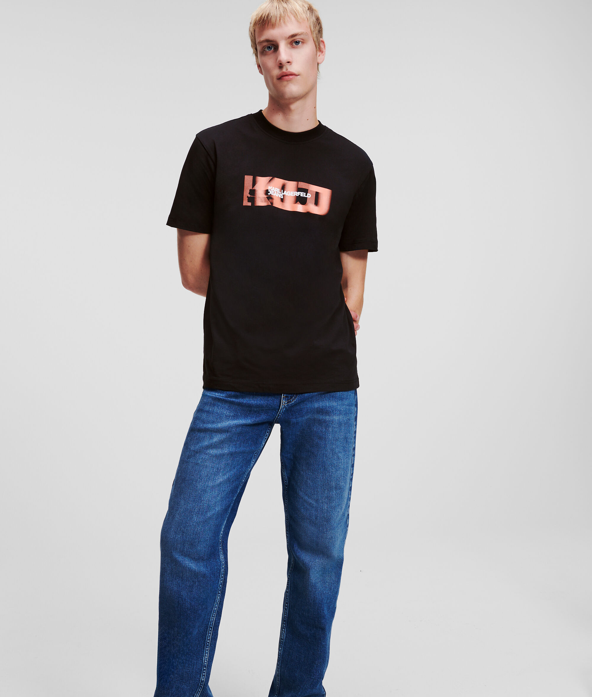 T-SHIRT AVEC LOGO KLJ FLOUTÉ