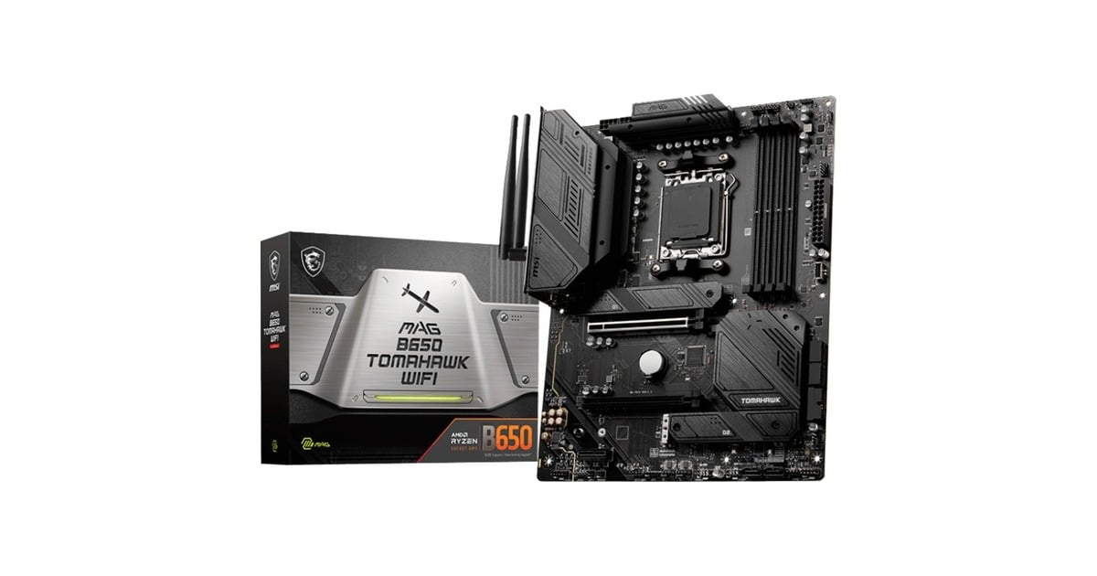 MSIMAG B650 TOMAHAWK WIFI socket AM5 moederbord  (Zwart, RAID, 2.5 Gb-LAN, WLAN, BT, Sound, ATX)