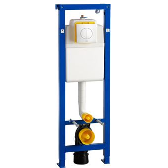 Wisa XS WC-element m. frontbediening m. Argos DF bedieningspaneel H118 t/m 138cm 3/6 liter max 7.5 liter incl. isolatieset wit