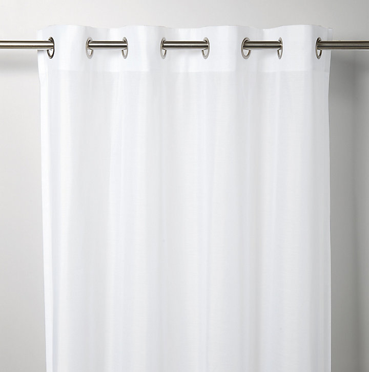 Voilage GoodHome Kymbe blanc l.140 x H.260 cm