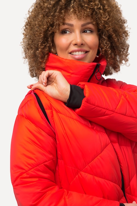 HYPRAR 2-in-1-Pufferjacke, Ärmel abnehmbar, Stehkragen