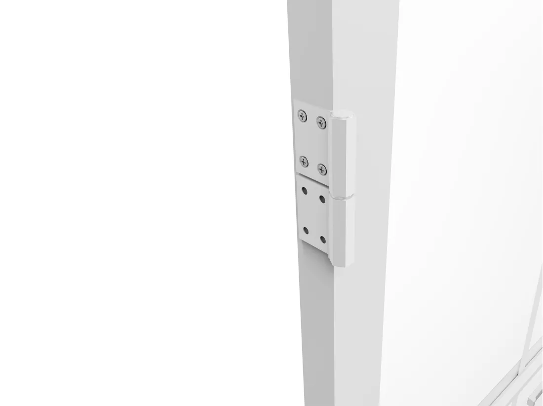 Bloc porte réversible en aluminium et verre trempé - H204 x L73 cm - Blanc - SEROTO