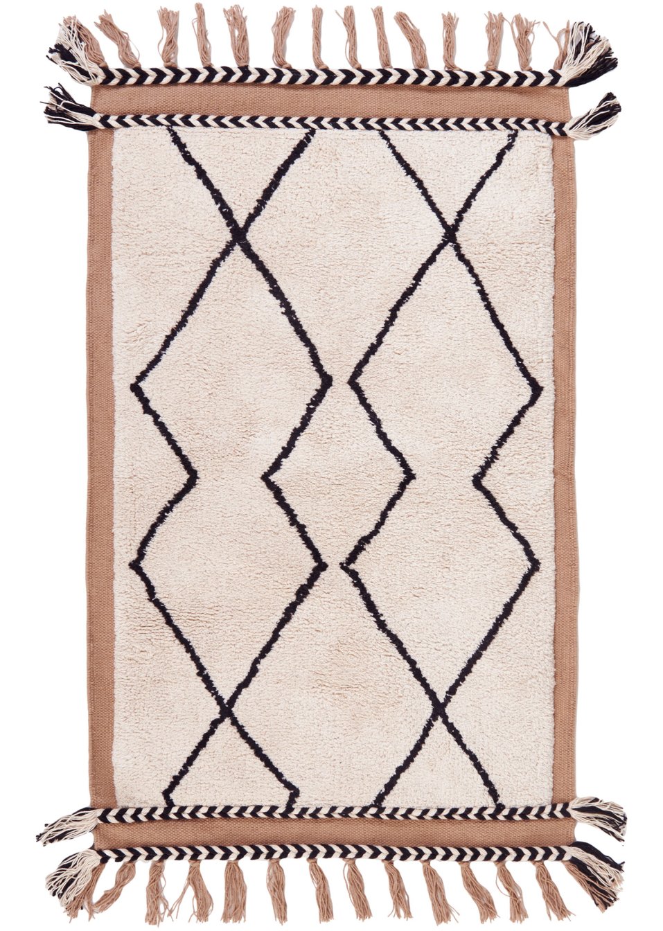 Tapis de salle de bain avec franges décoratives