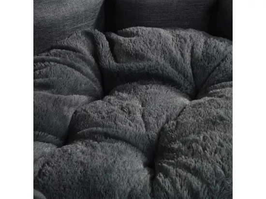 Panier rond avec coussin amovible - Noir - D 60 cm - Gamme Newton