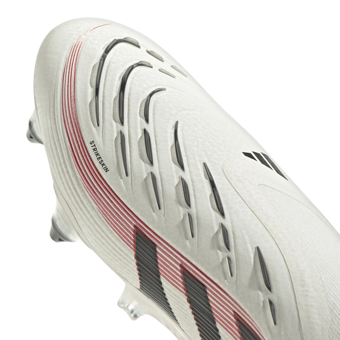 Adidas Predator Elite Veterloze IJzeren-Nop Voetbalschoenen (SG) Wit Zwart Rood