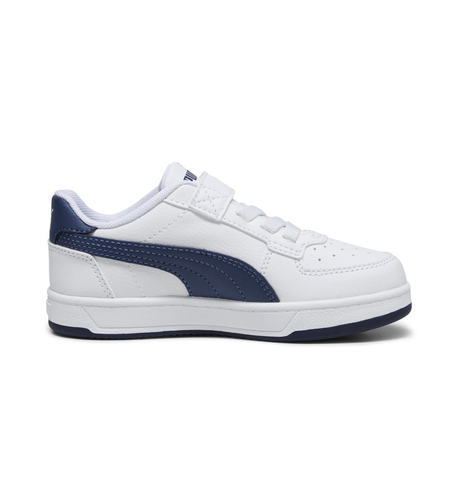 Tênis Puma Caven 2.0, branco e azul.
