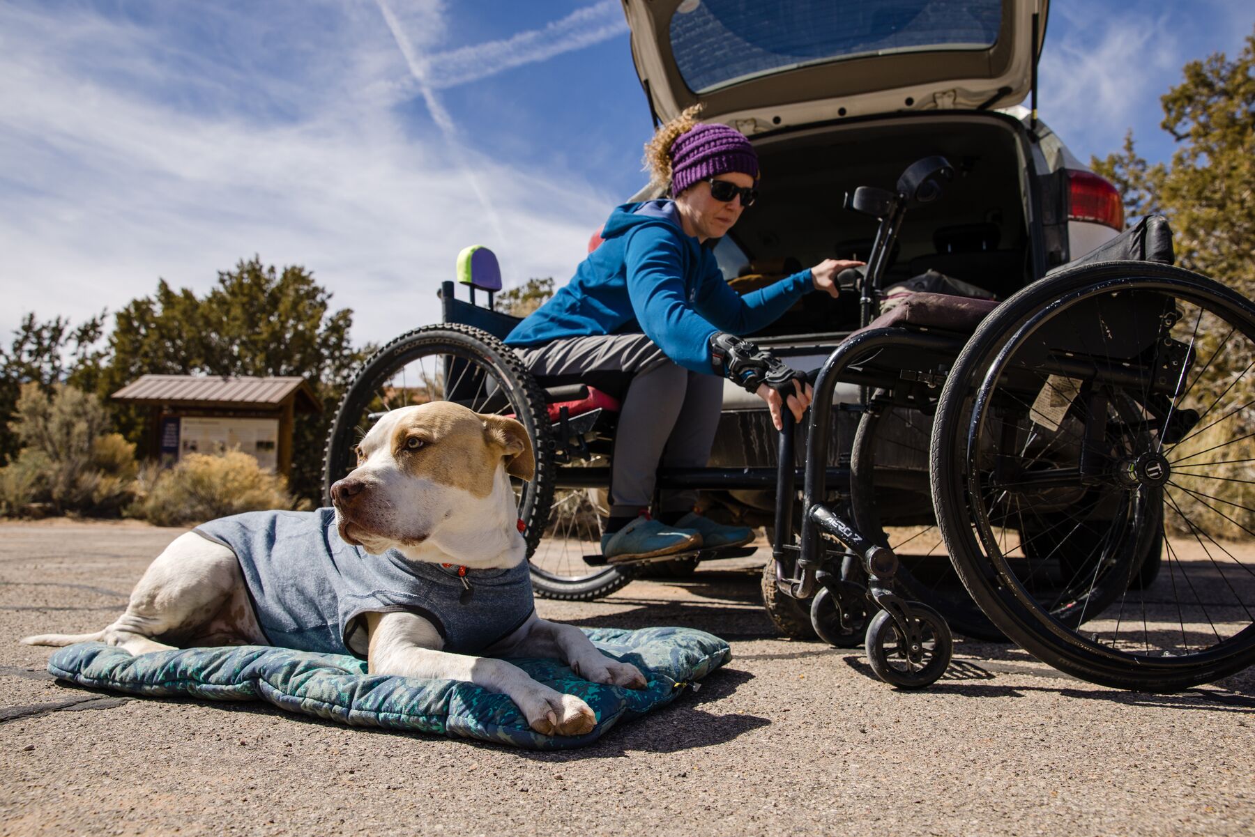 Lit pour chien basecamp™ léger et flexible pour un transport facile. Couleur: tidal teal (sarcelle) taille: m (23
