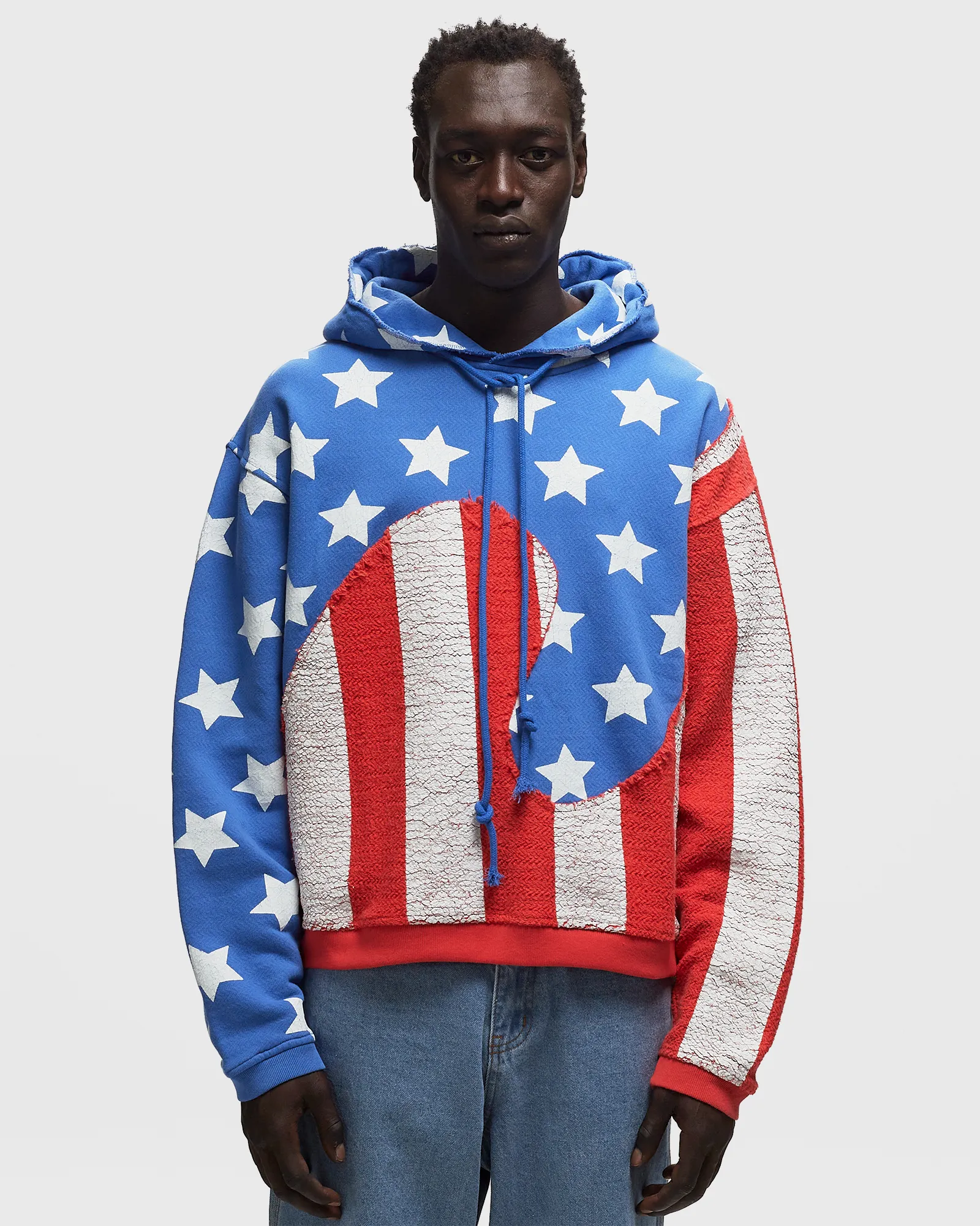 ERL STARS AND STRIPES SWIRL HOODIE KNIT