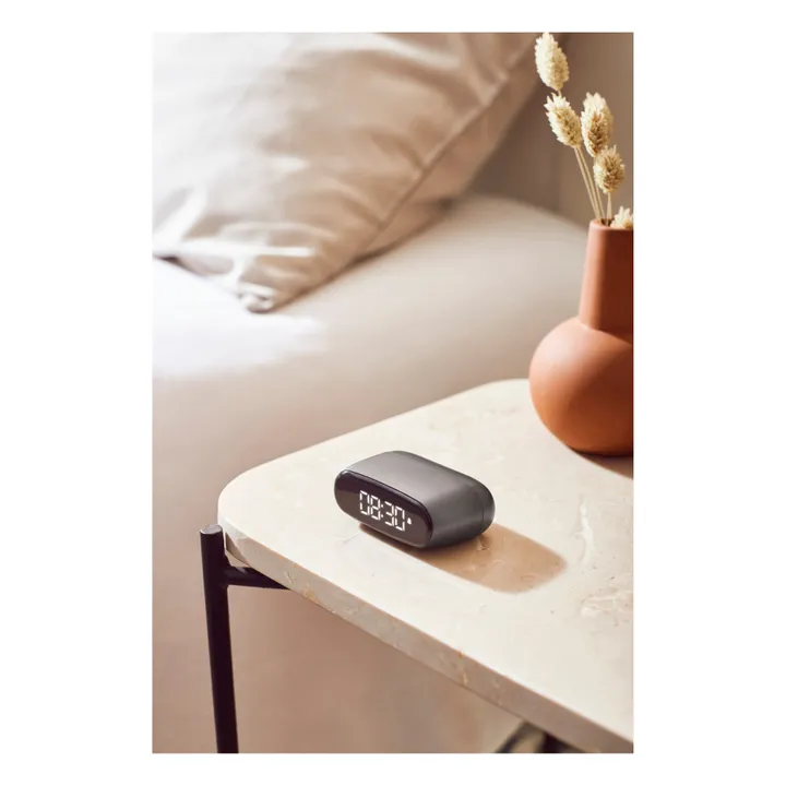 Lexon Mini réveil Minut | Gris métal