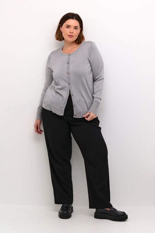 Kaffe Curve KCregitta Cardigan Grey silver metallic