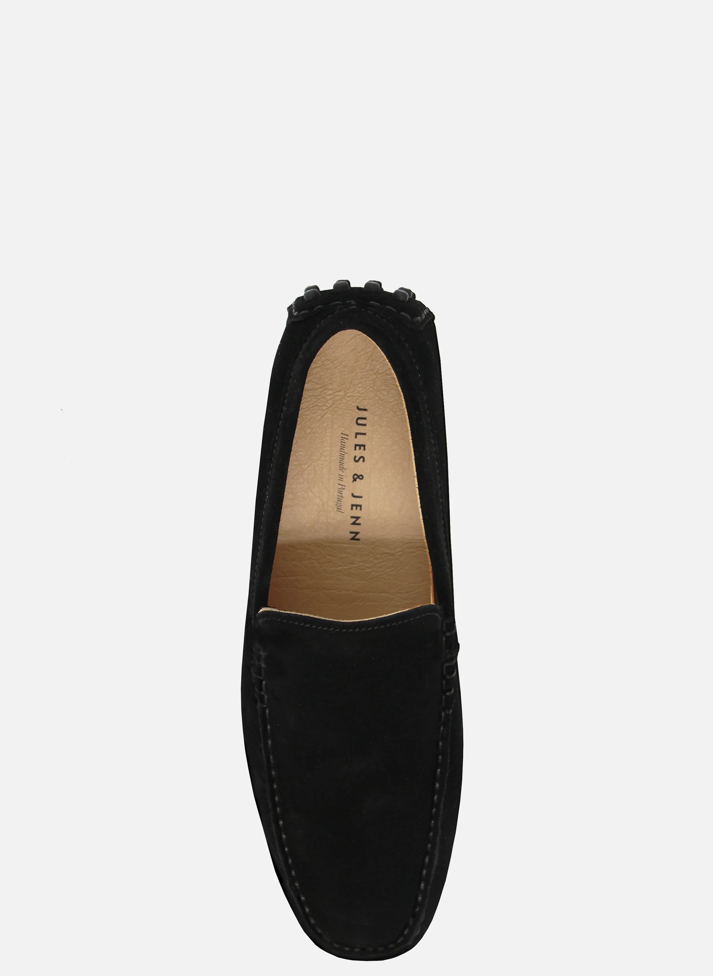 Mocassins picots doublés cuir daim | Noir