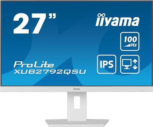 iiyama ProLite XUB2792QSU W6Inch IPS QHD USB hub In hoogte verstelbaar