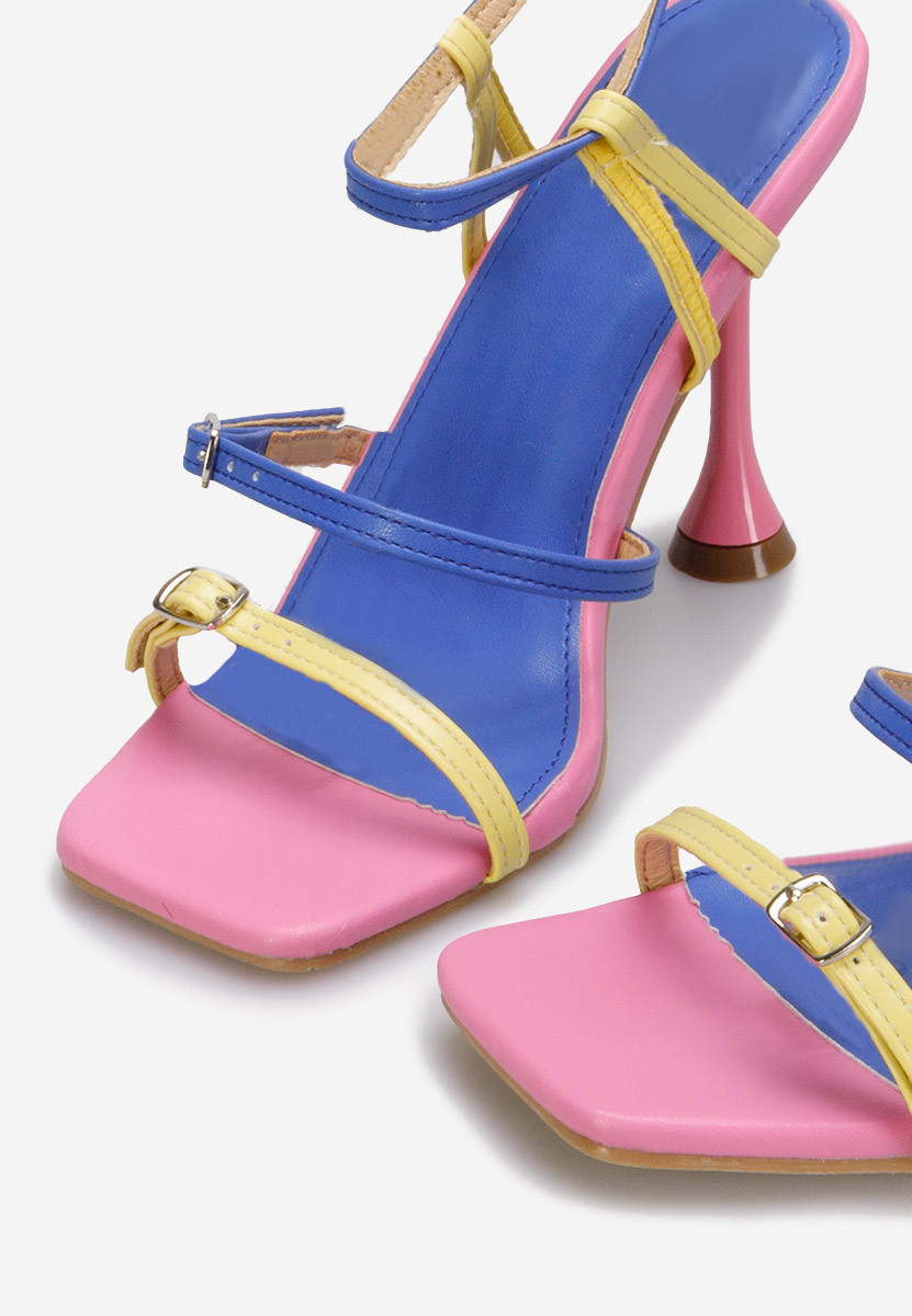 Sandales à talon fin multicolores Divina